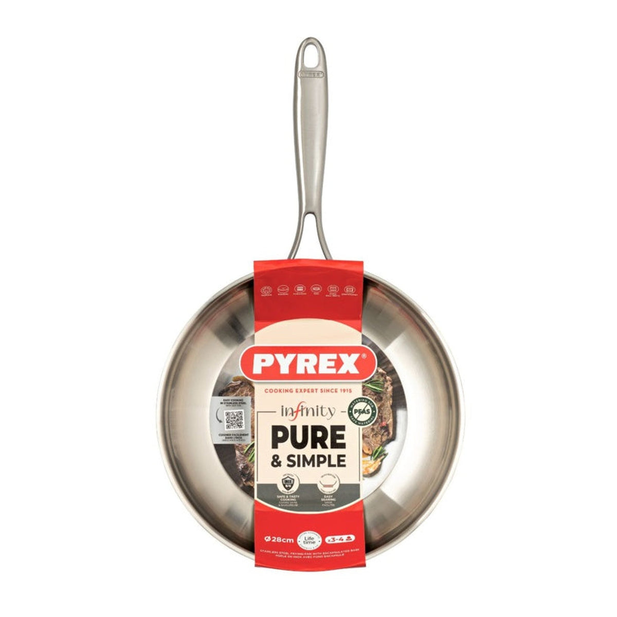 Infinity Stainless Steel Frying Pan - 28cm