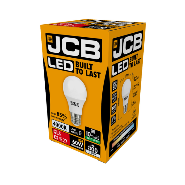 JCB LED A70 10W E27 cool white lamp