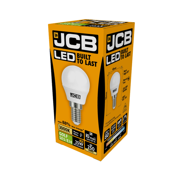 JCB LED golf bulb with E14 SES cap