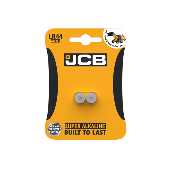 Pack of 2 JCB LR44 batteries