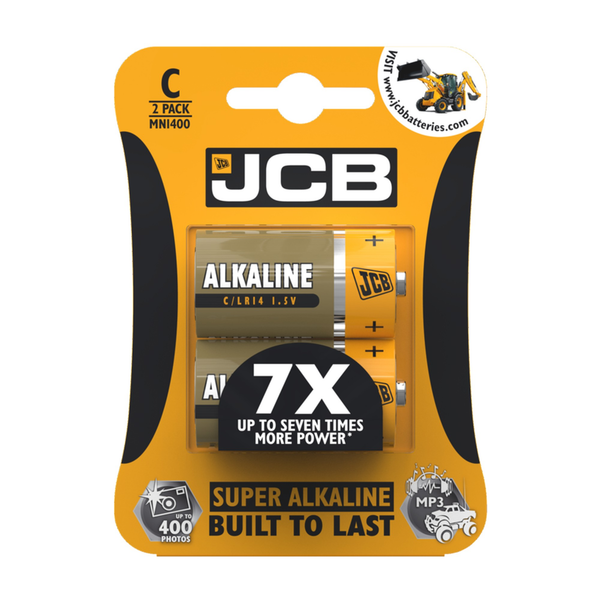 JCB Super Alkaline C cell LR14 batteries