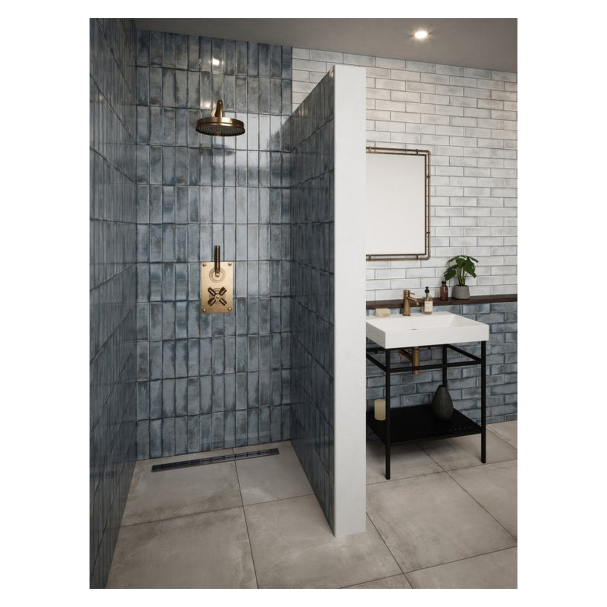 Johnson Tiles Melrose Stone gloss wall tile 245 x 75mm, view 4