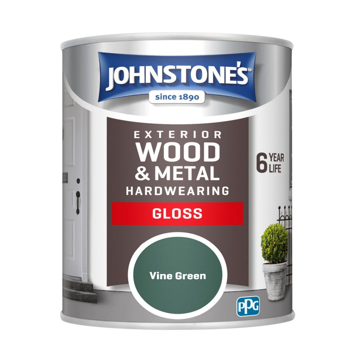 Johnstone's 6 Year Exterior Gloss 750ml in Vine Green