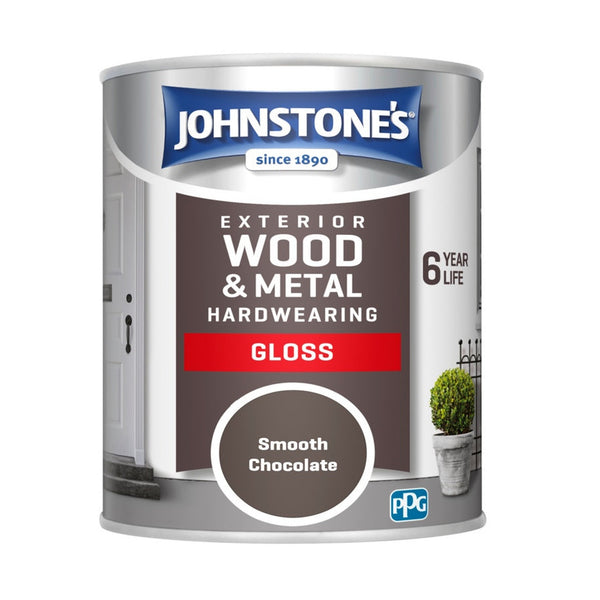 Johnstone's Exterior Hardwearing Gloss Smooth Chocolate 750ml tin