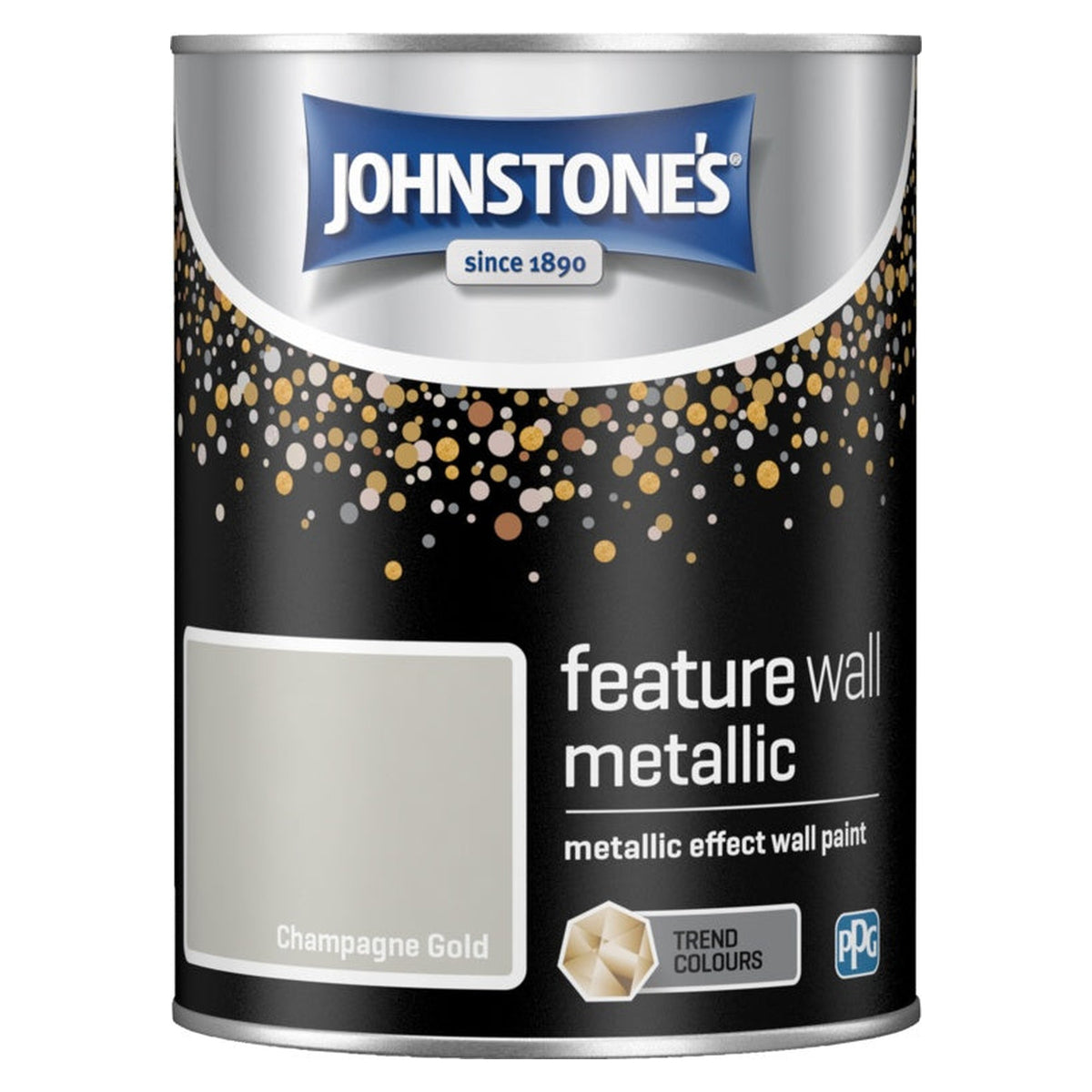 Johnstone's Feature Wall Metallic 1.25L in Champagne Gold