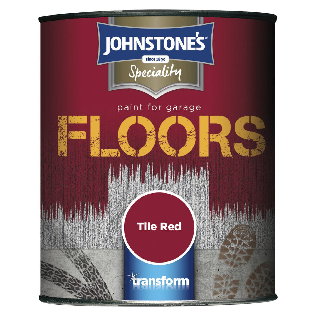 Johnstone's Garage Floor Paint 750ml tin in Tile Red