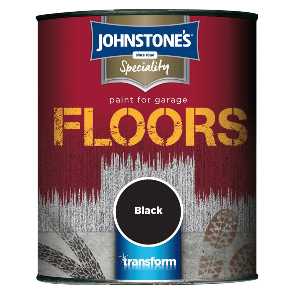 Johnstone's Garage Floor Paint Semi Gloss Black 750ml