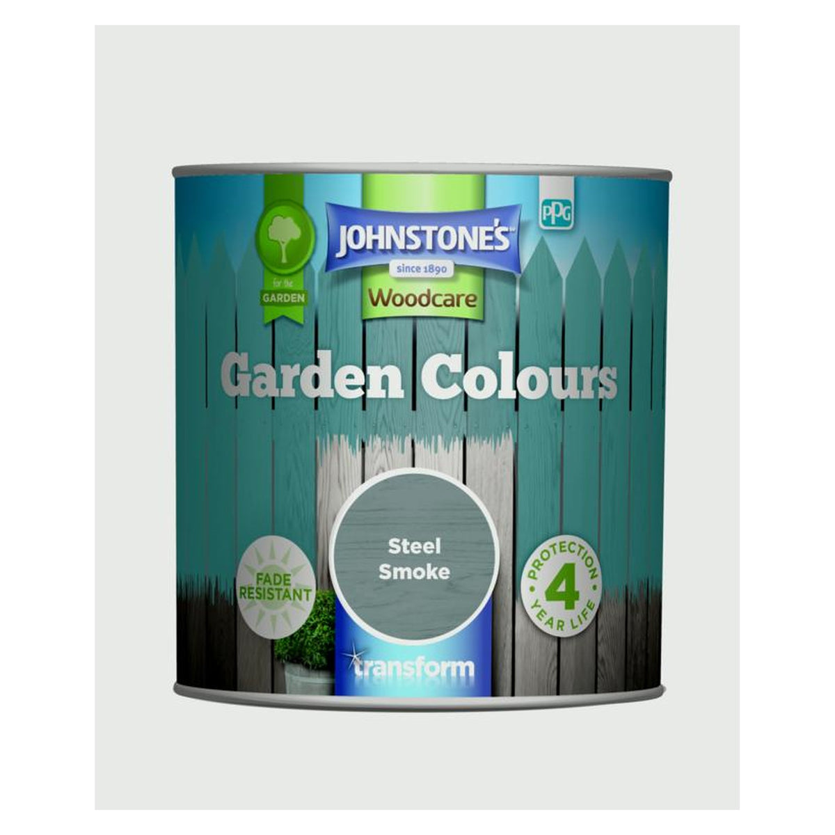 Johnstone's Garden Colours 1L tin in Steel Smoke