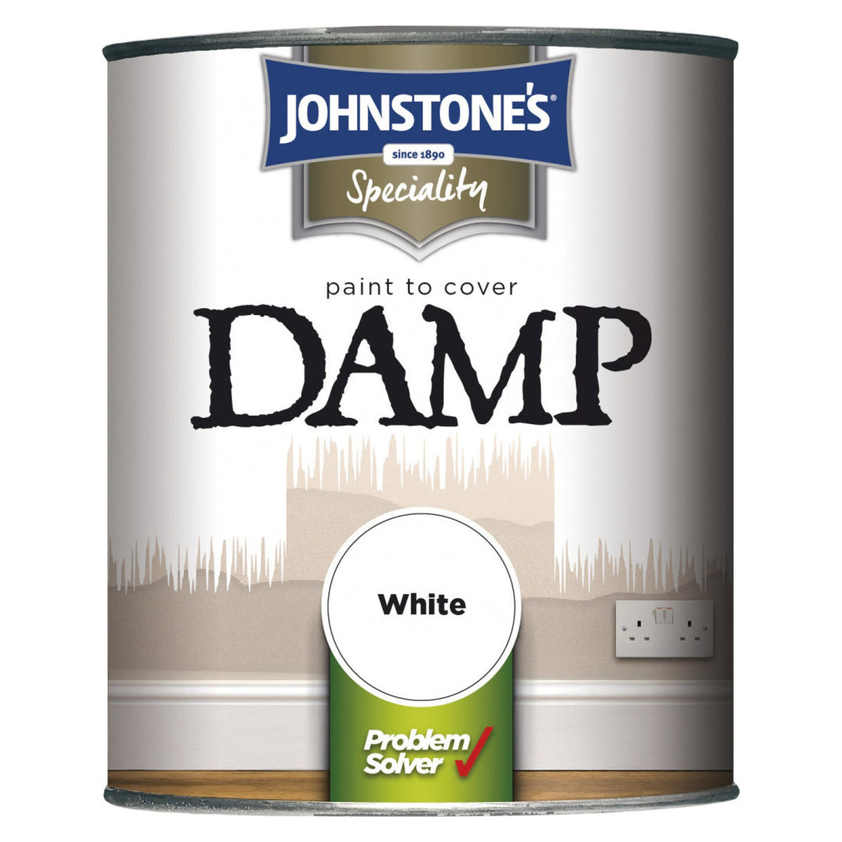 Johnstone's Paint To Cover Damp 750ml white