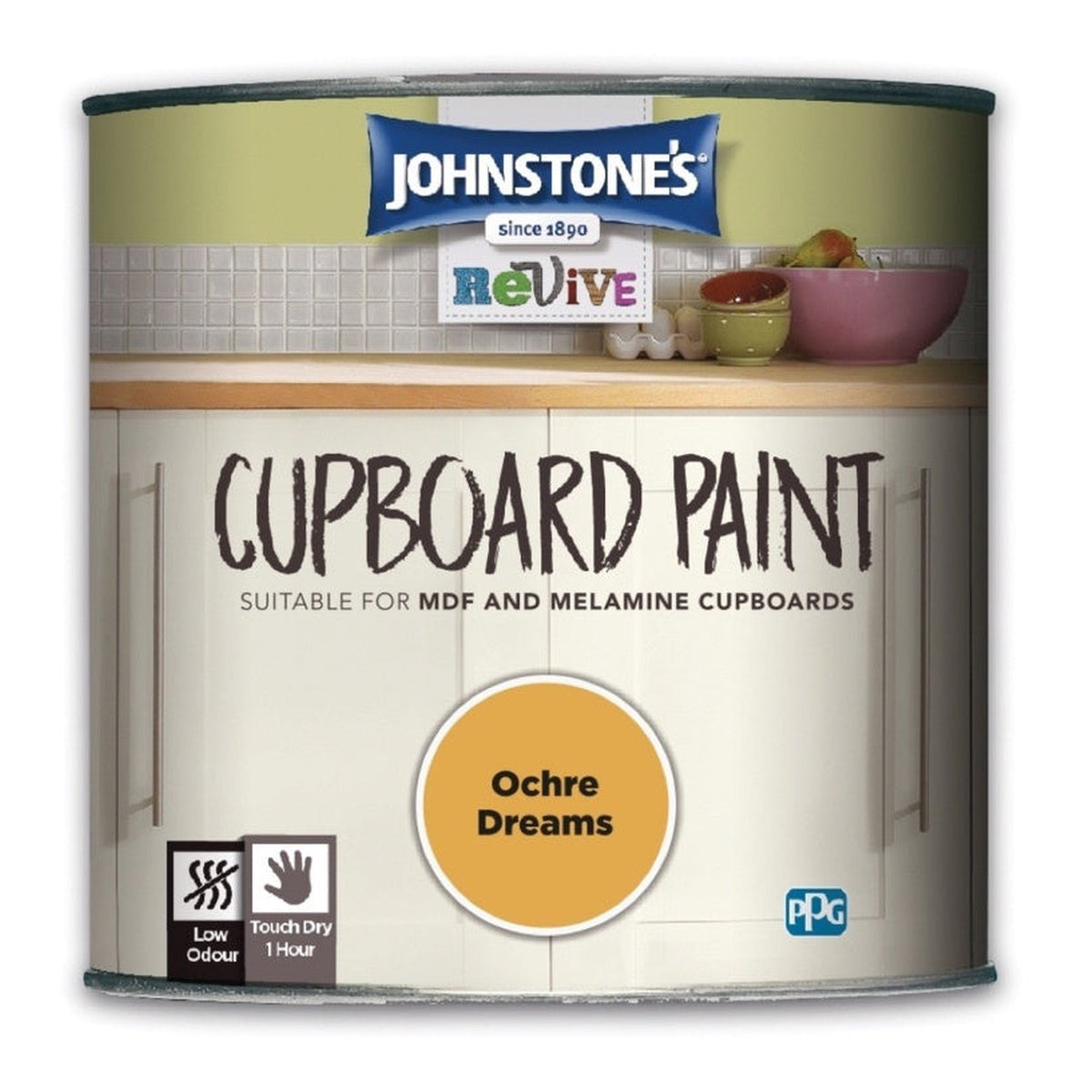 Johnstone's Revive cupboard paint Ochre Dreams 750ml