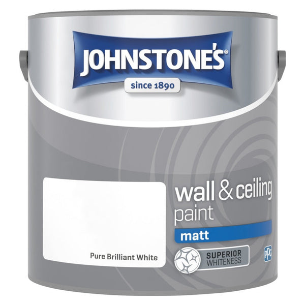 Johnstone's Wall & Ceiling Matt 2.5L in Brilliant White
