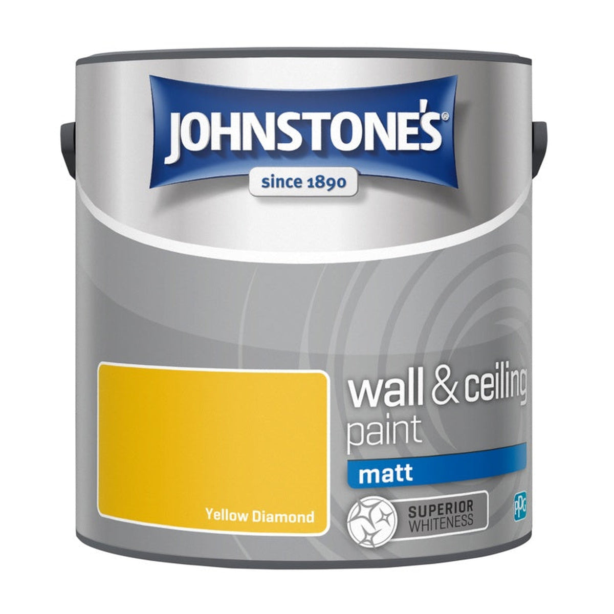 Johnstone's Wall & Ceiling Matt 2.5L tin in Yellow Diamond