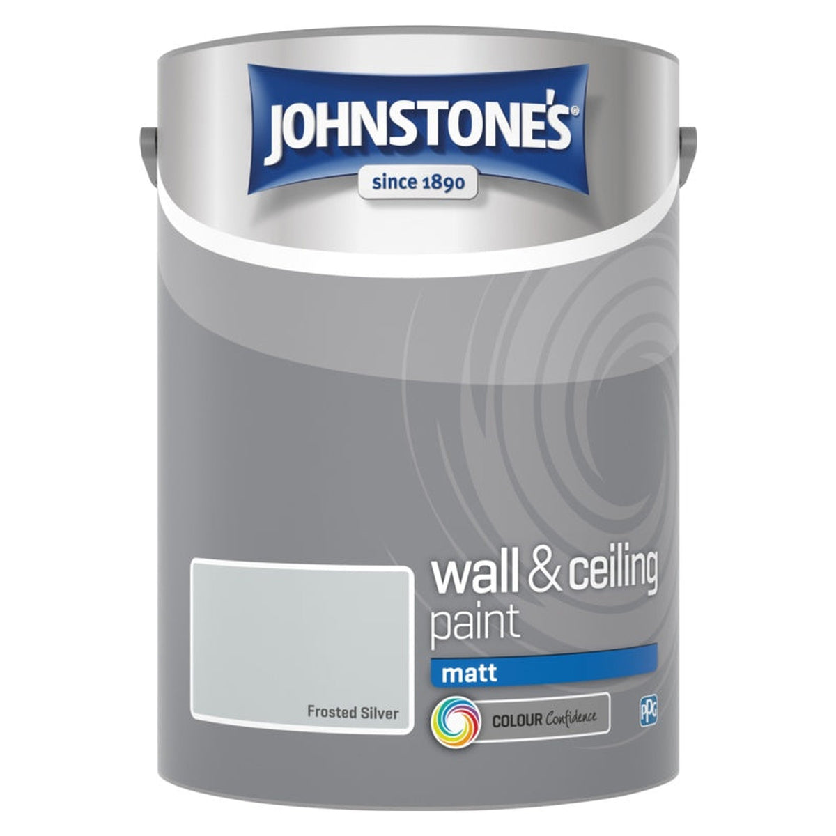 Johnstone's Wall & Ceiling Matt 5L tin in Frosted Silver