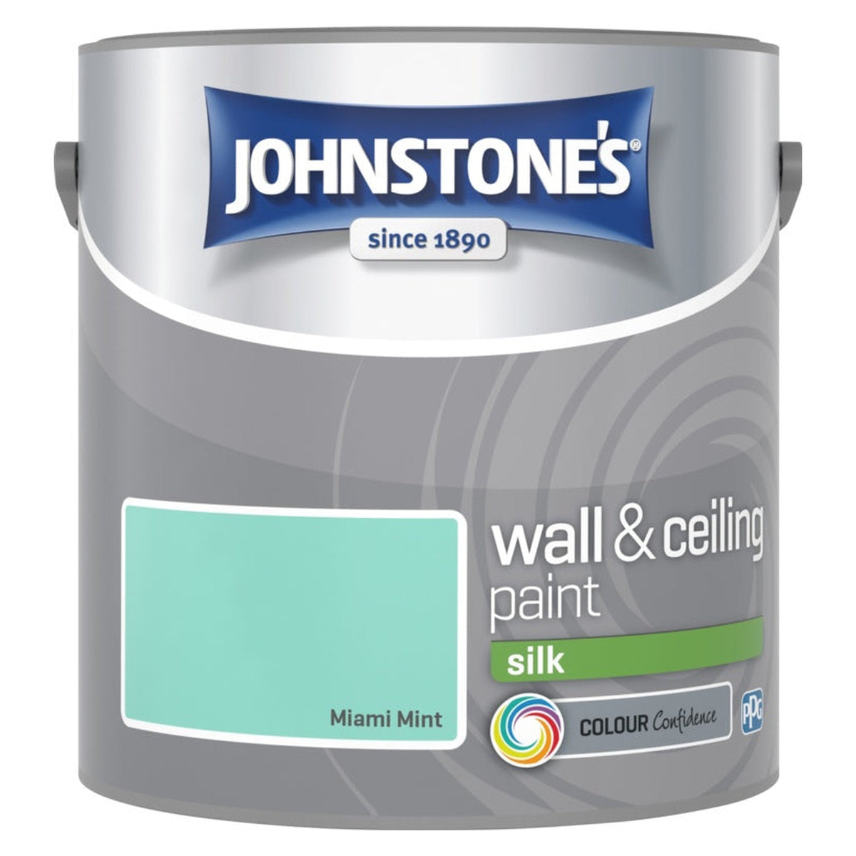 Johnstone's Wall & Ceiling Silk 2.5L tin in Miami Mint