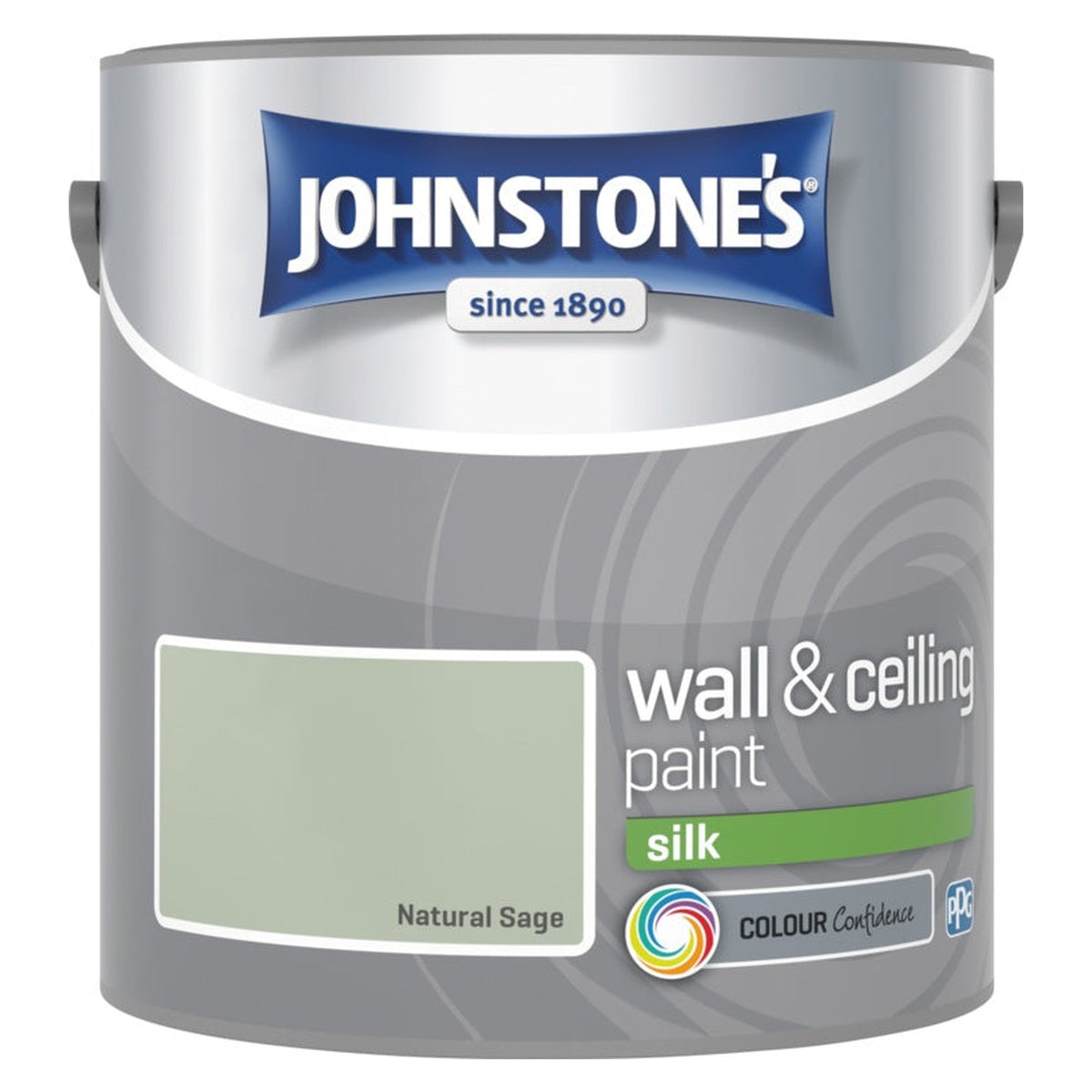 Johnstone's Wall & Ceiling Silk 2.5L tin in Natural Sage