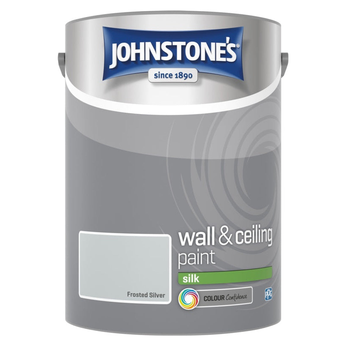 Johnstone's Wall & Ceiling Silk 5L tin in Frosted Silver