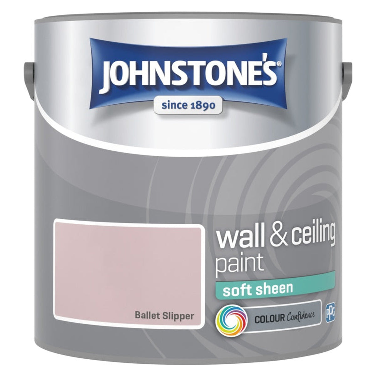 Johnstone's Wall & Ceiling Soft Sheen 2.5L tin in Ballet Slipper