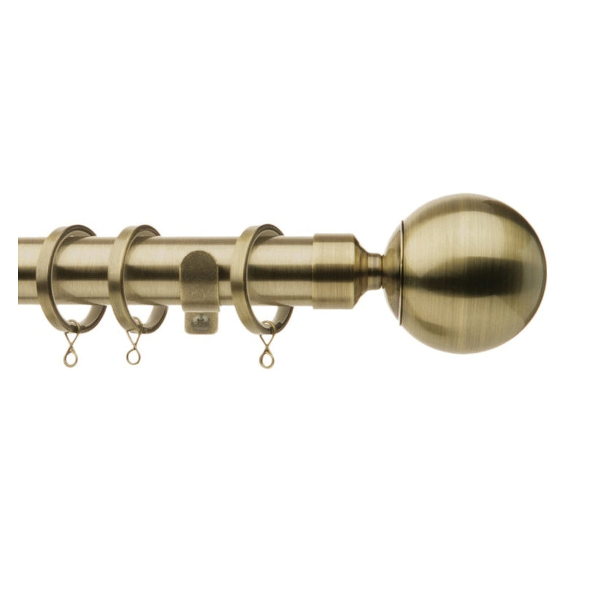Jones Interiors Cosmos antique brass 28mm curtain pole kit, view 2