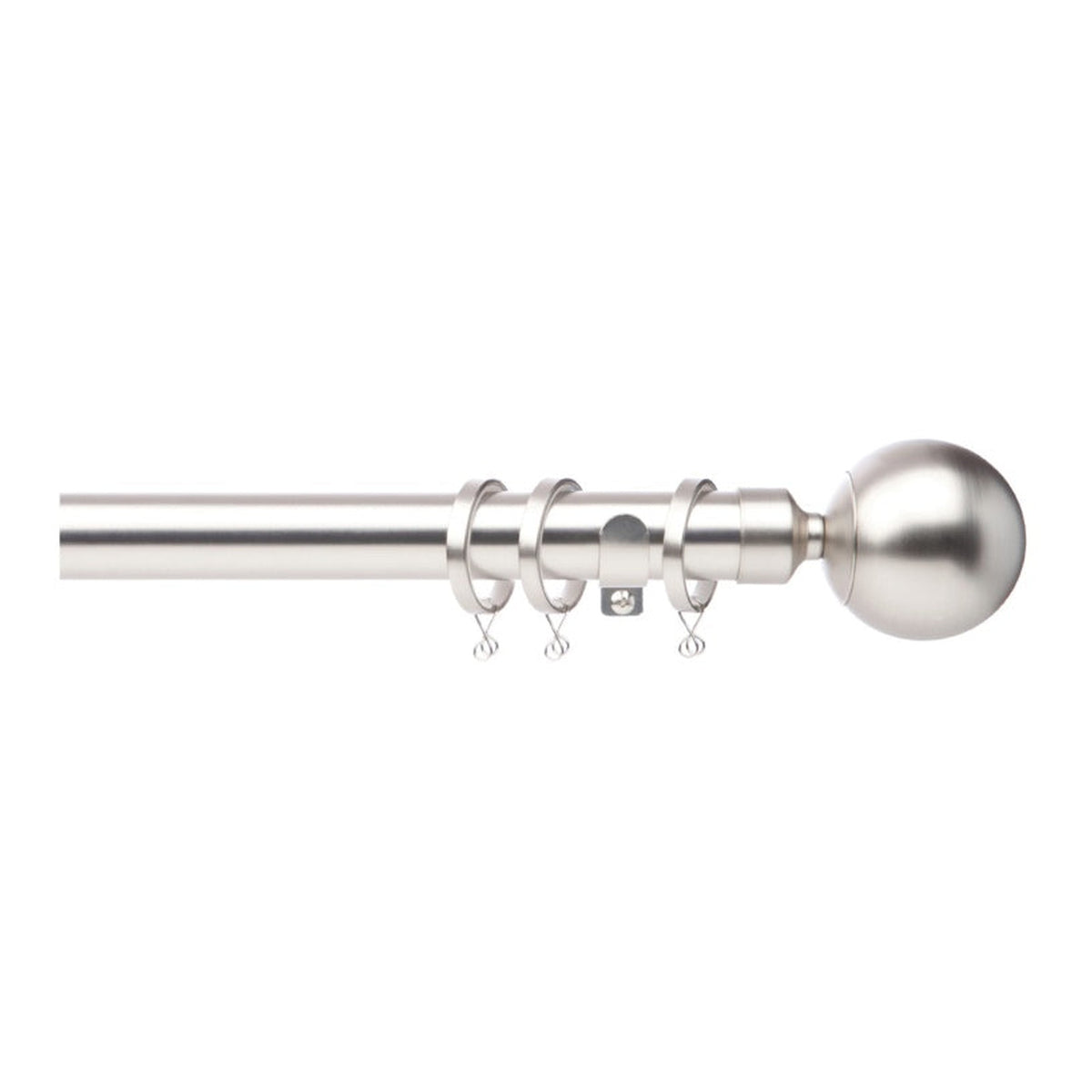 Jones Interiors Cosmos matt nickel 28mm curtain pole 240cm