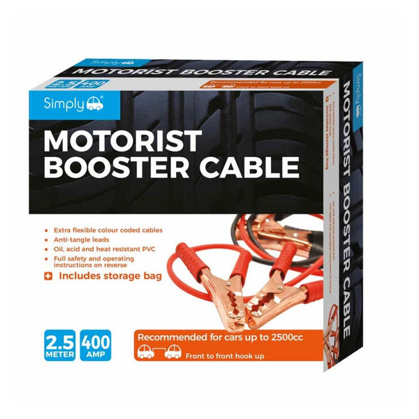 JRP boxed 400 amp jump leads 2.5m