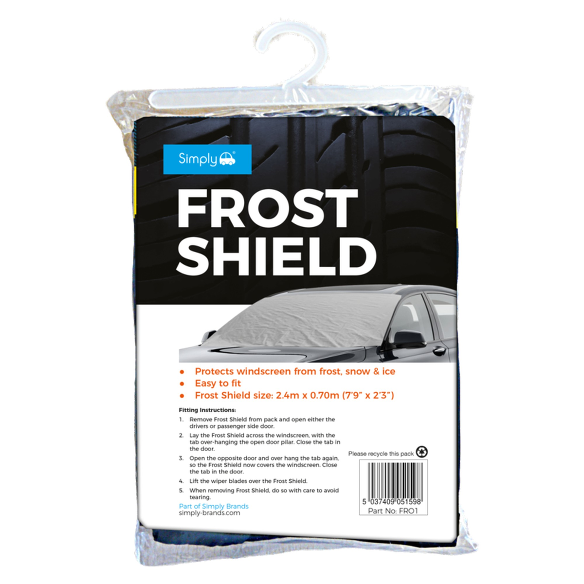 JRP universal windscreen frost shield