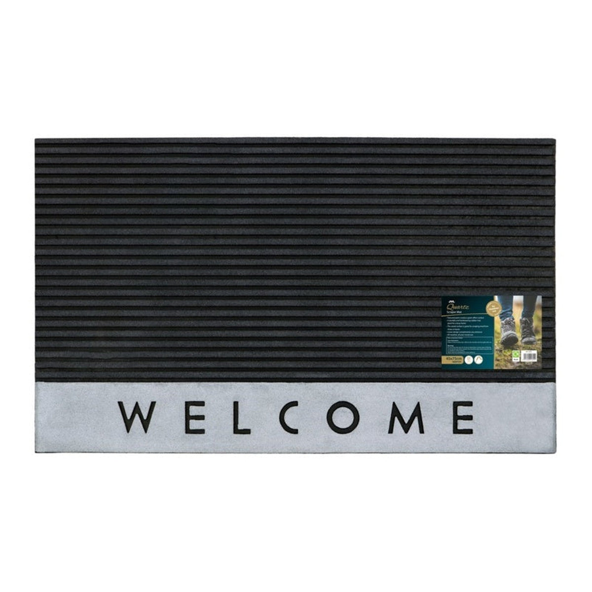 JVL Quartz Welcome doormat, 47 x 75cm, view 7