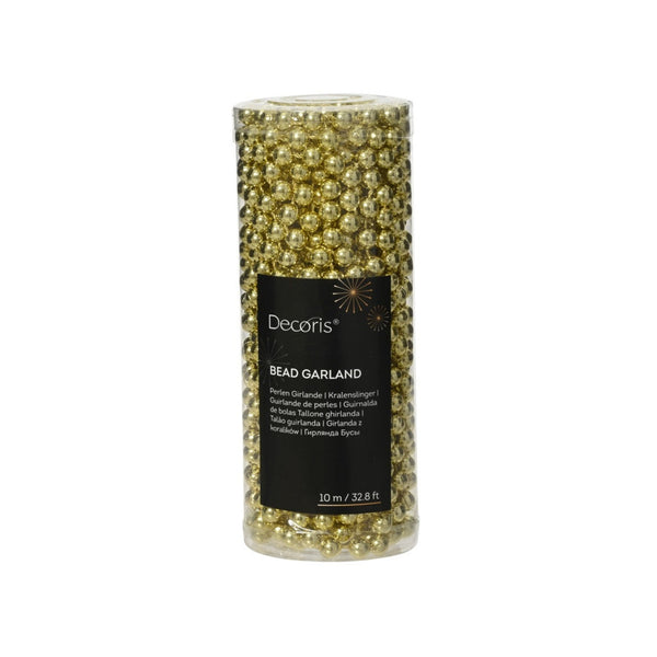 Kaemingk 10 metre gold polystyrene bead garland