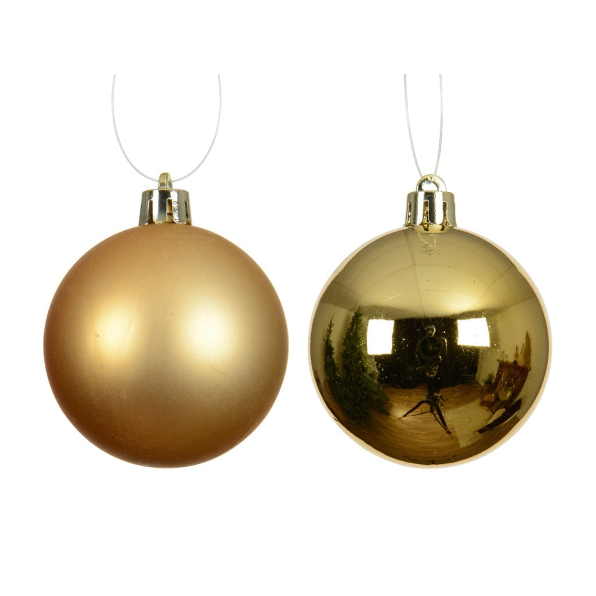 Kaemingk gold baubles 10cm pack of 4, view 2