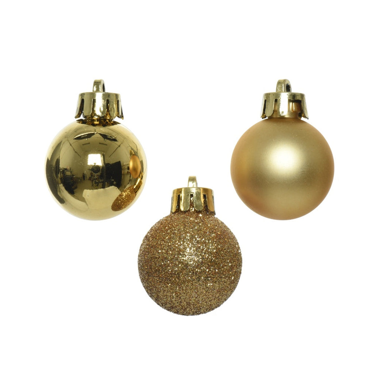 Kaemingk light gold shatterproof baubles, 3cm, view 3