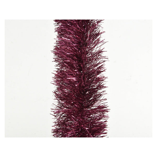 Kaemingk shiny magenta tinsel garland 270cm