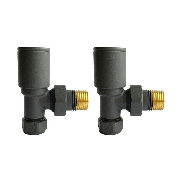 Kartell anthracite 15mm angled radiator valve