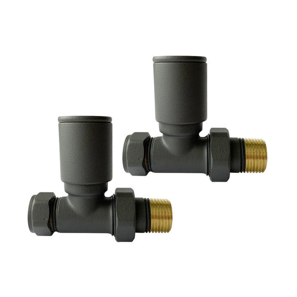 Kartell anthracite 15mm straight radiator valve