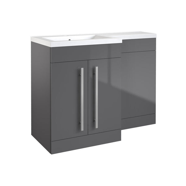 Kartell Matrix 600mm gloss grey 2 door basin unit