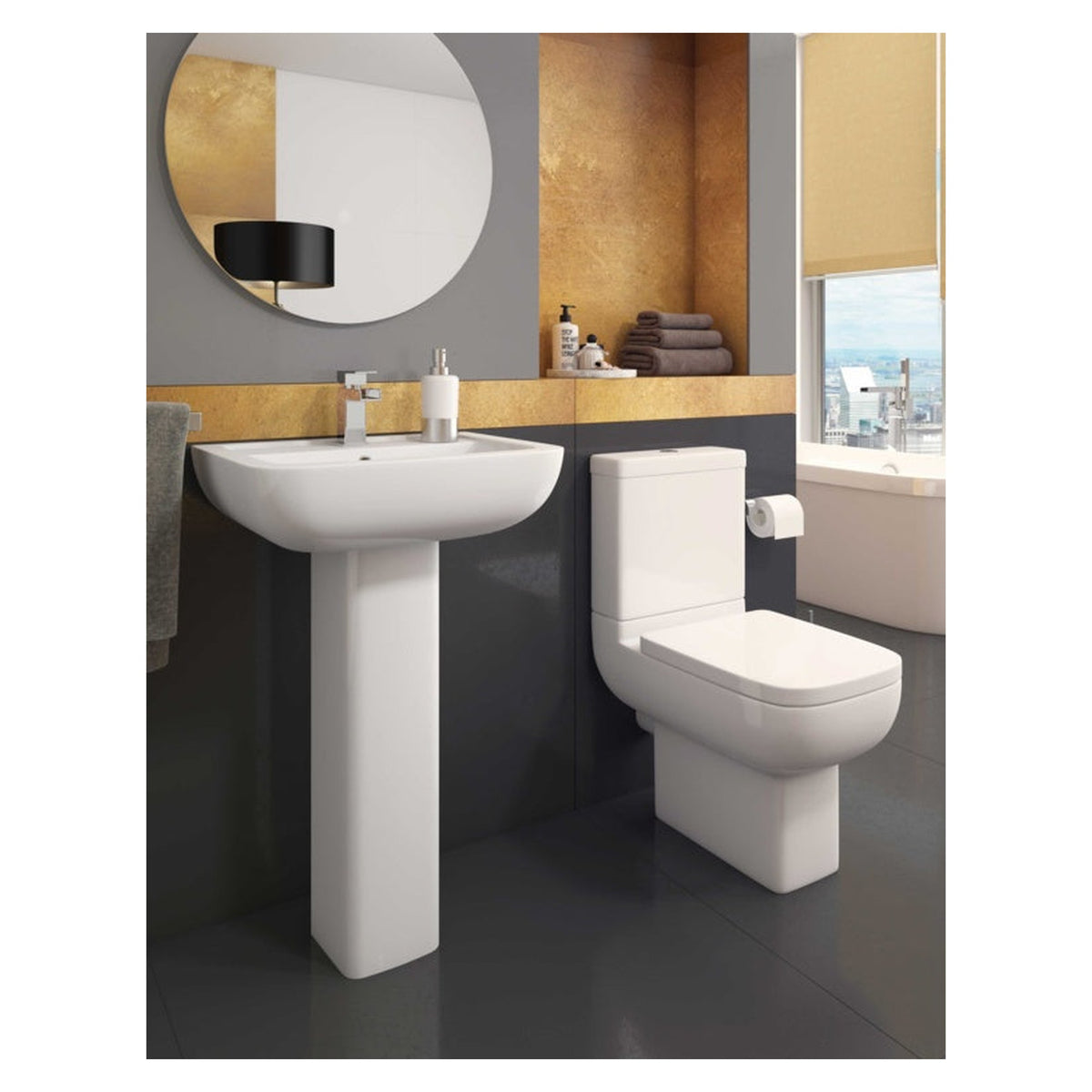 Kartell Options 600 white WC pan, view 2