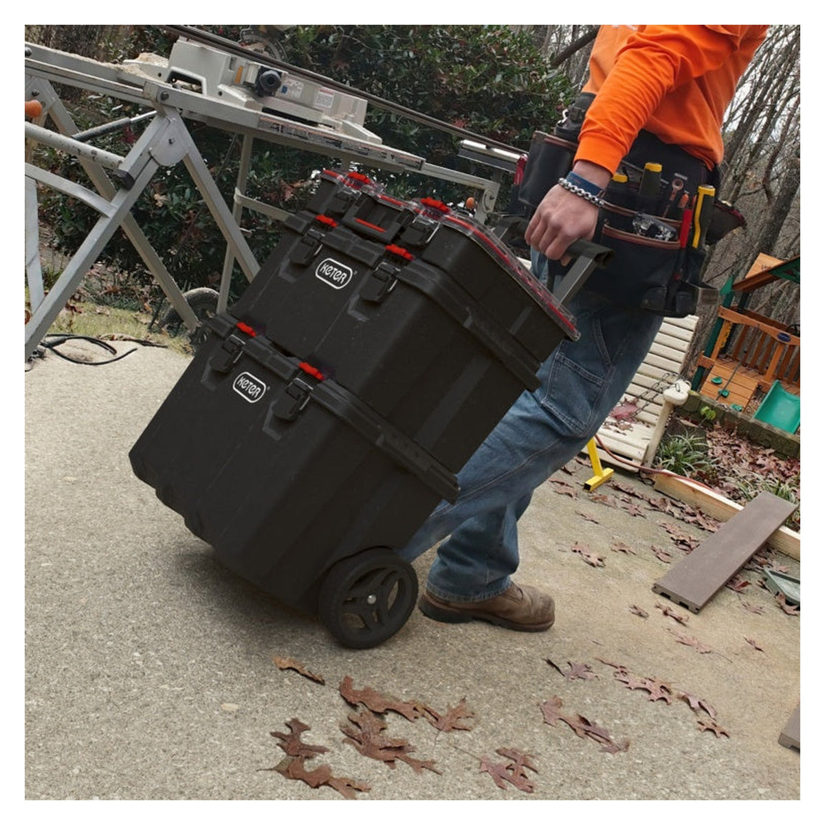 Keter Stack N Roll mobile cart, view 2
