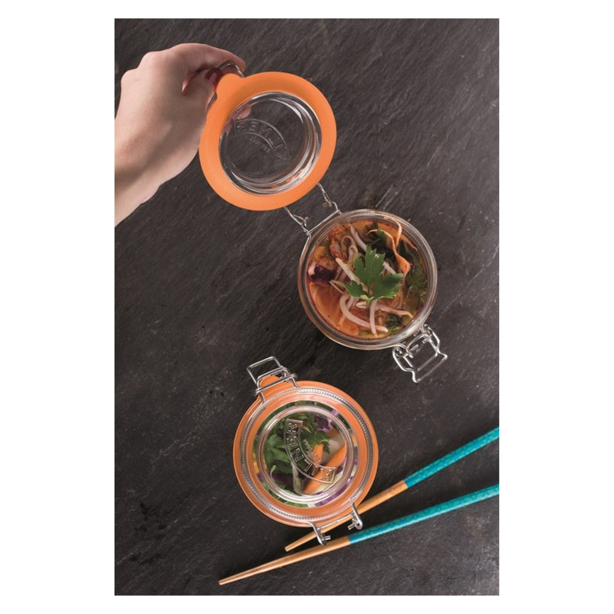 Kilner round clip top jar 0.35L, view 2