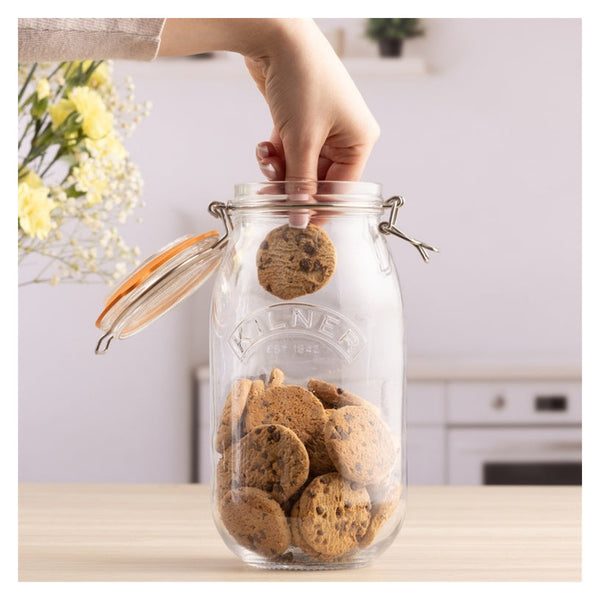 Kilner round clip top glass jars 2L