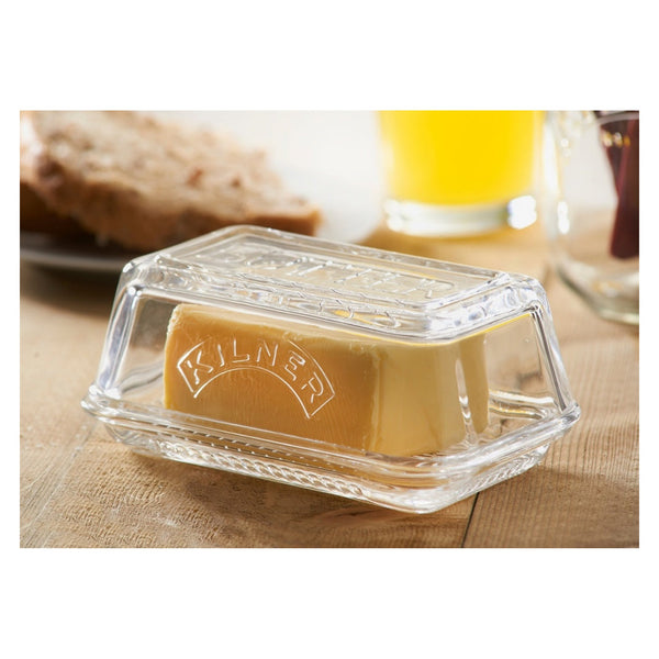 Kilner glass butter dish with lid