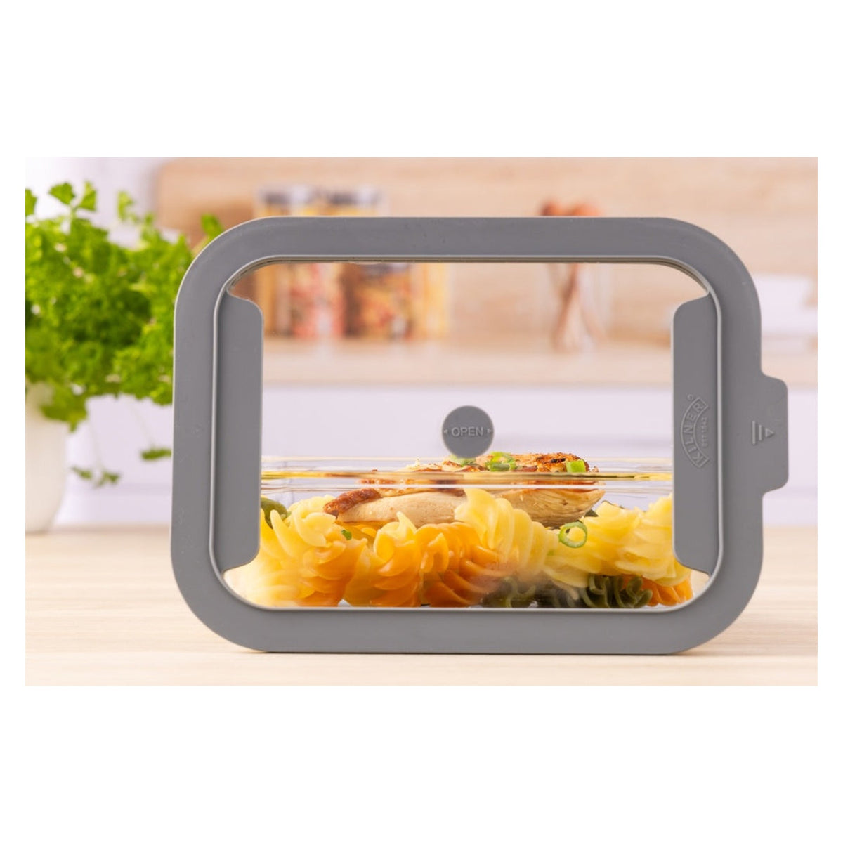 Kilner New Fresh rectangular glass storage 1.5L, view 3