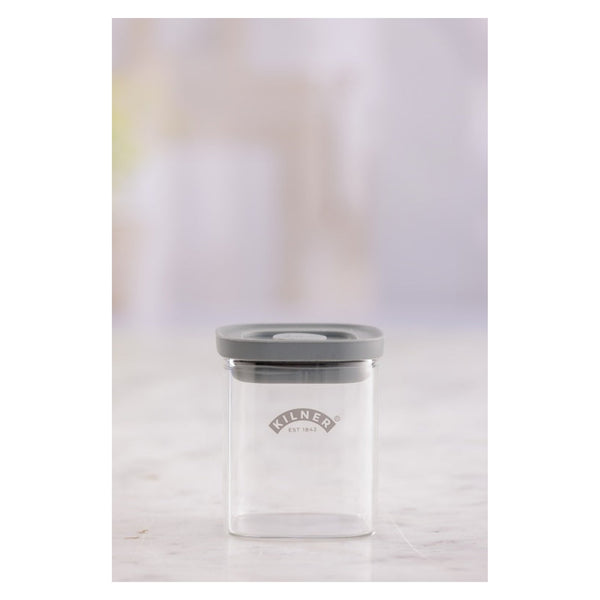Kilner Fresh Storage square glass spice jar