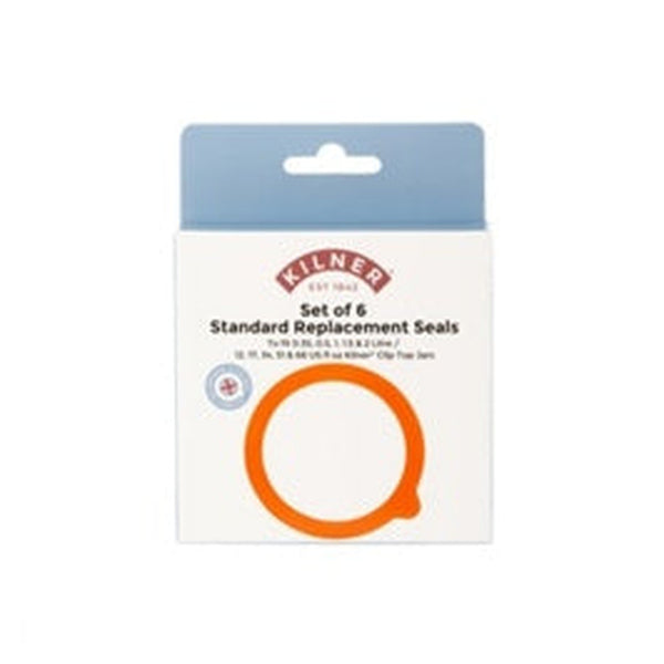 Kilner orange replacement rubber seals, pack of 6