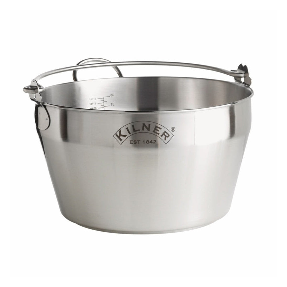 Kilner 8 litre stainless steel jam preserving pan, view 2