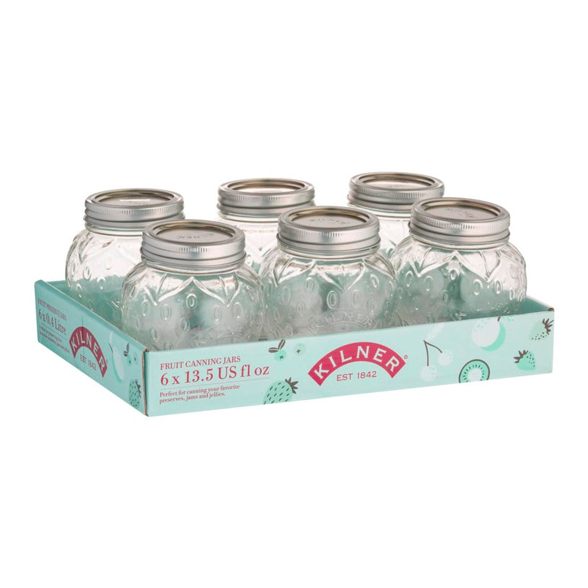 Box of six Kilner strawberry shaped preserve jars, view 5
