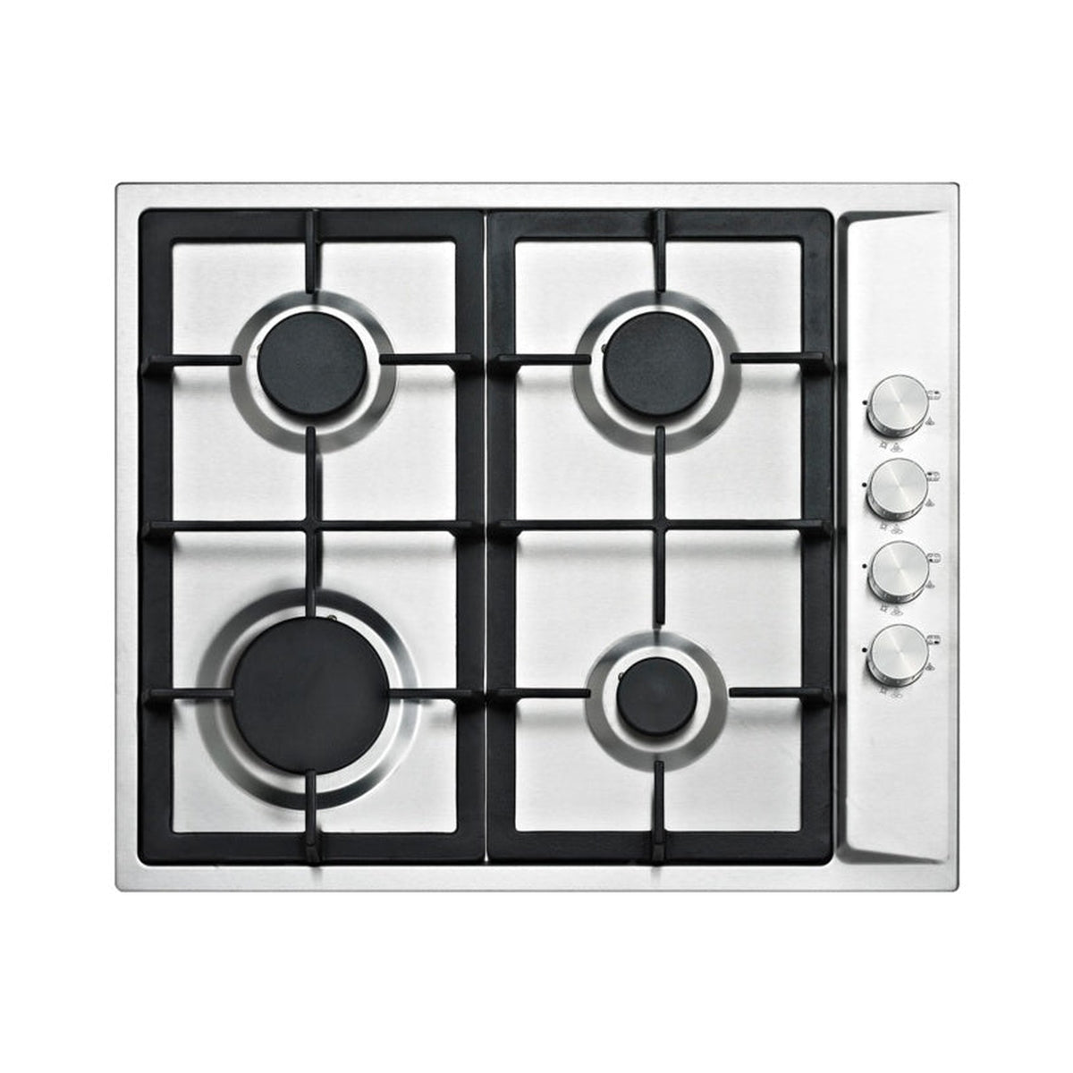 Kitchenplus 4 burner stainless steel gas hob 580mm