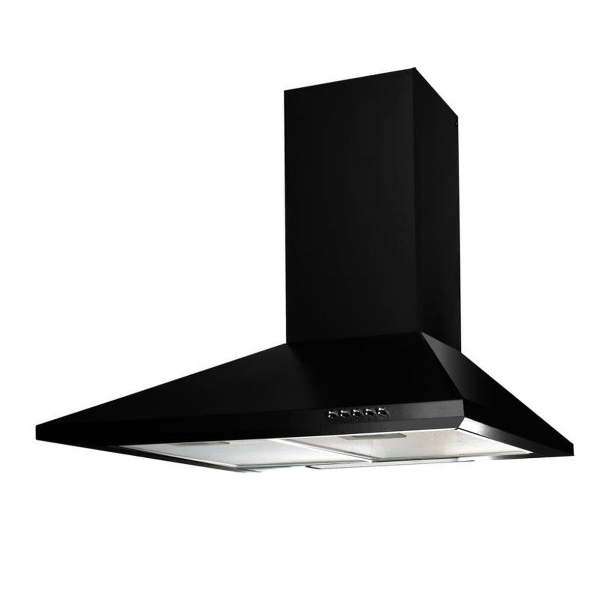 Kitchenplus 60cm black steel cooker hood, view 2