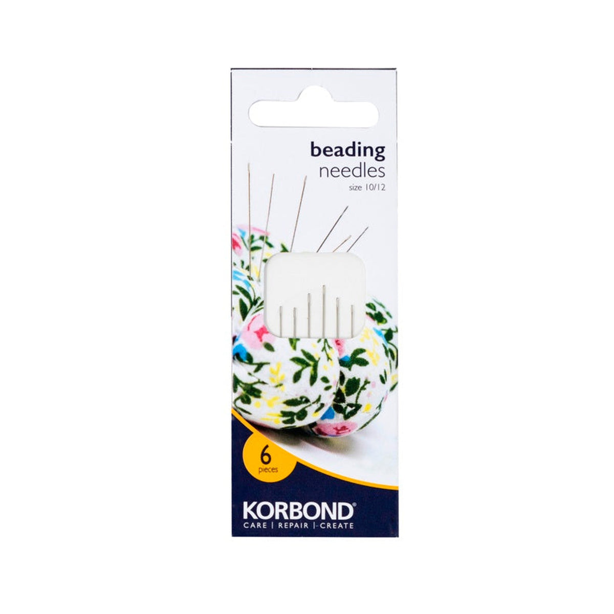 Korbond beading needles, 6 piece