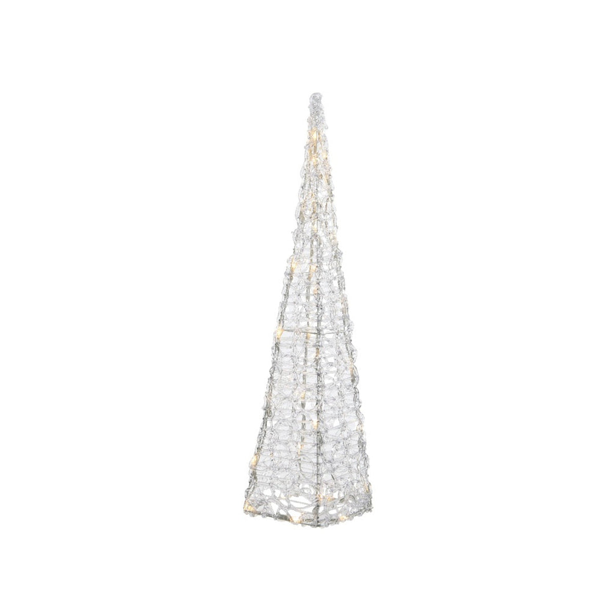 LED Acrylic Pyramid - 50 LEDs Warm White
