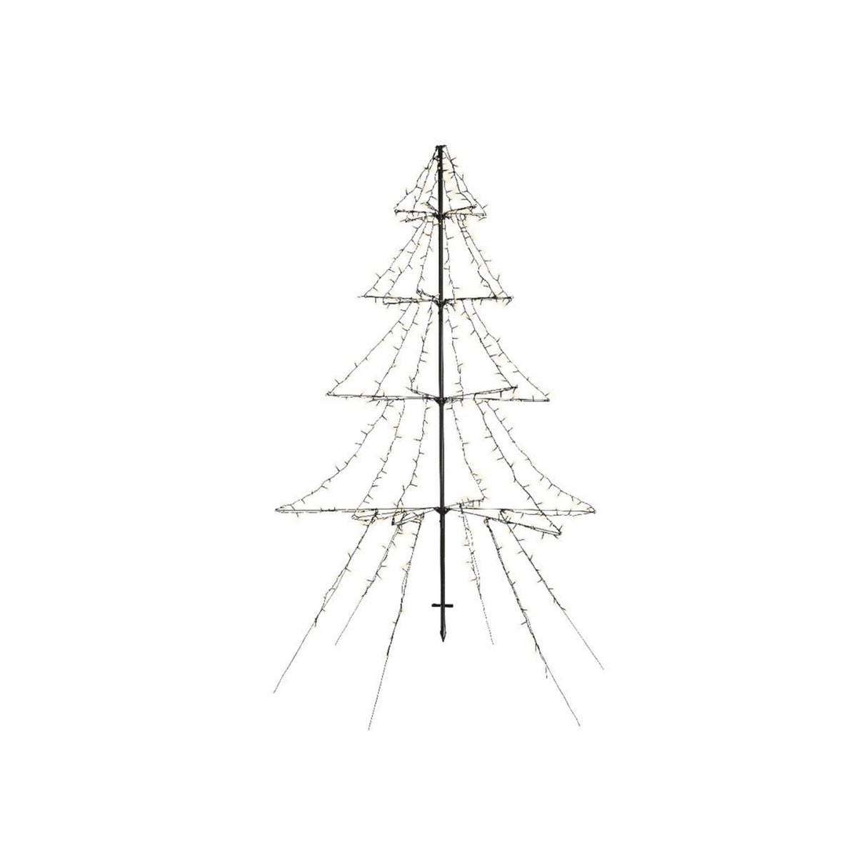 LED Light Up Tree - 200cm Black/Multi 420 LEDs, view 2