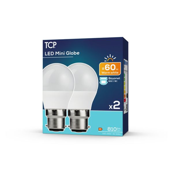 Led Minig 810l Wh Coa B22 15h 27k Non 2 - Pk2