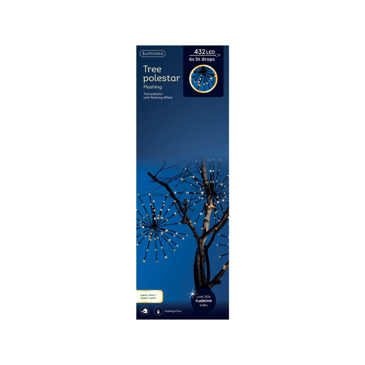 LED Tree Polestars Black/Warm White/Classic White - 432 LEDs, view 2